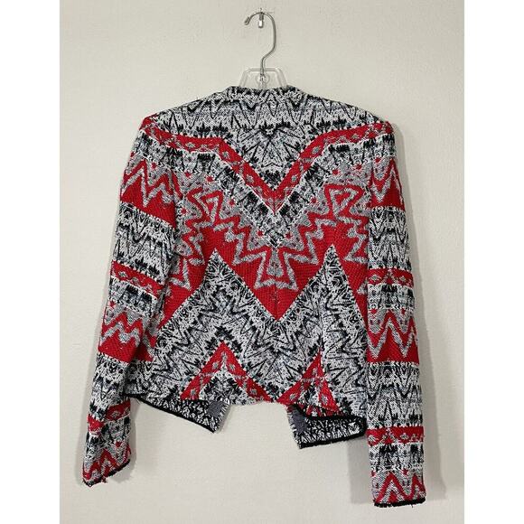 IRO Kroe Jacket Blazer Multi Color Textured Size 38 Tribal Art To Wear Aztec - Picture 2 of 10